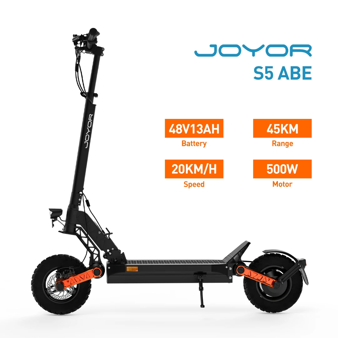 E-Scooter Deutschland: Registrierbarer JOYOR 2026 Neues Modell Elektroroller S5 ABE / S5 Pro ABE mit 500W Motor, 48V13AH/26AH Hochleistungs-Lithiumbatterie, Aluminiumlegierung, leichtem Gehäuse, max.