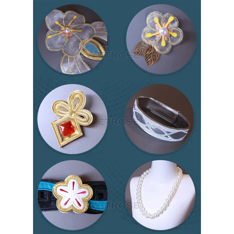 【Wetrose】 Ruan Mei Cosplay Kostüm Honkai Star Rail Ruanmei Komplettset Perücke Neujahr Halloween Qipao Stil