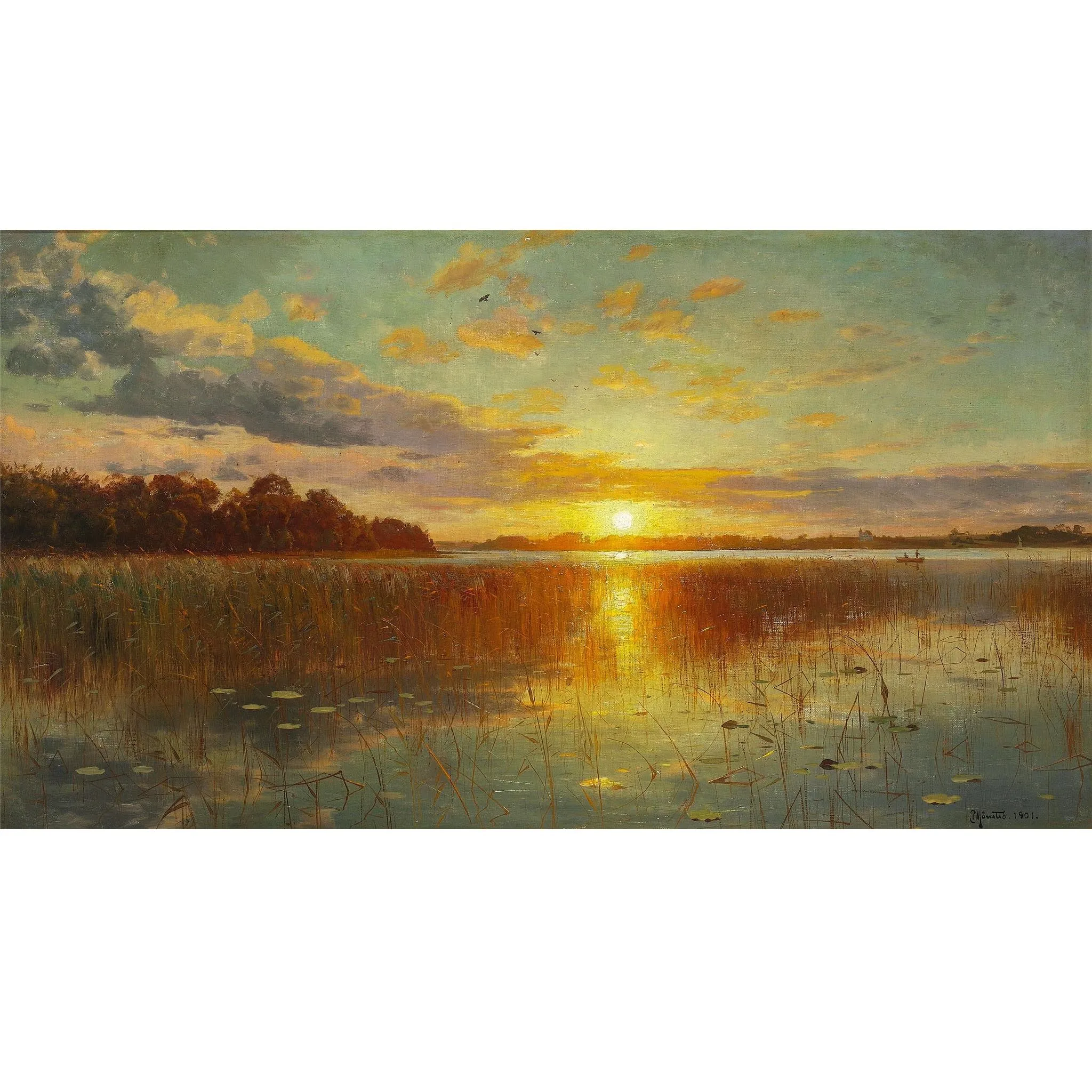 Peter mork mosted artworks Hand painted famous painting replica Landscape oil painting on canvas Modern wall decor pictures