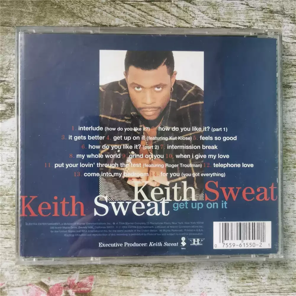 CD Keith Sweat Get Up on It  Released in 1994, Keith Sweat's Iconic Delicate Vocals  Contemporary R & B Style New Jack Swing