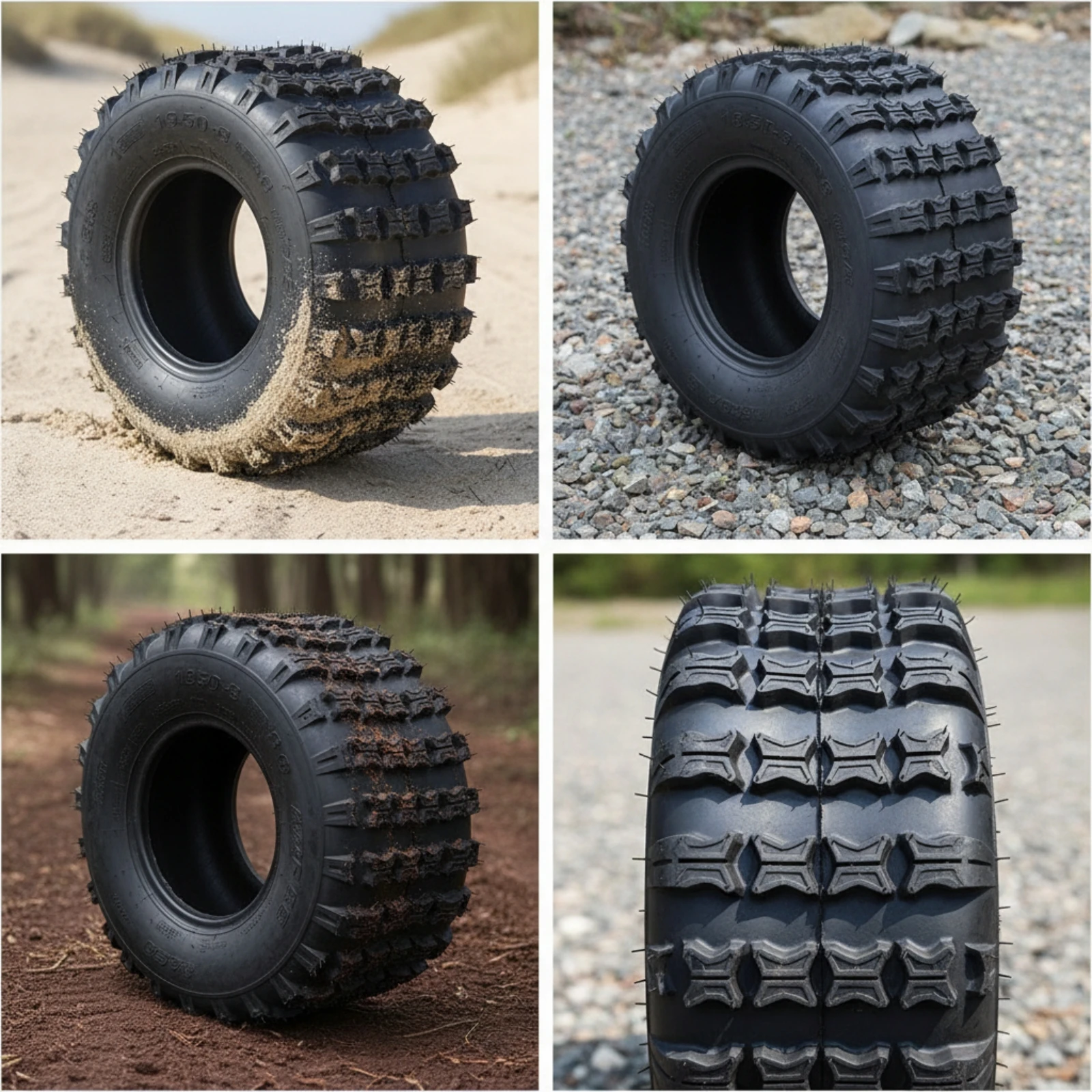18X9.50-8 Tubeless off-Road Tire Grippy 18X9.50-8 All-Terrain ATV Tire Tires Wear Resistant Easy Installation