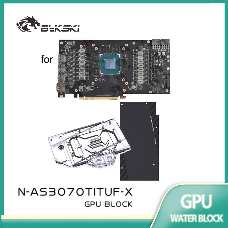 Bykski GPU Water Block for ASUS TUF RTX 3070Ti 8G GAMING Graphics Card Cooled/with Backplane Radiator Coolling N-AS3070TITUF-X