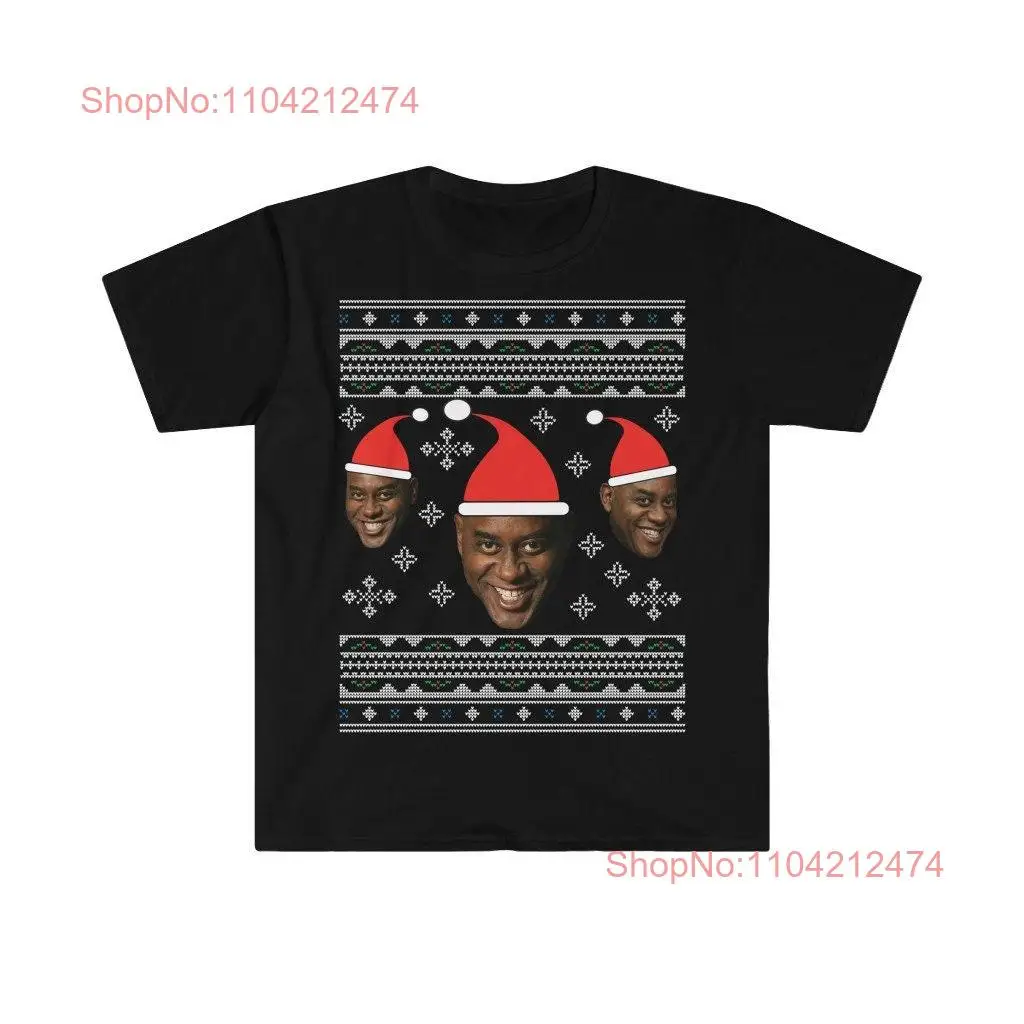 Ainsley Harriot Christmas Face Knit Pattern Men's Fitted  T Shirt long or short sleeves