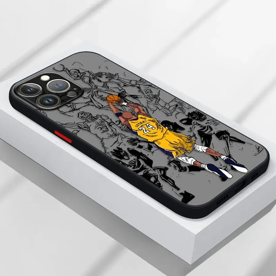 Cartoon Basketball Star Phone Case for Apple iPhone 15 13 Pro XS 11 Max XR 14 16 12 Mini 11 16e TPU