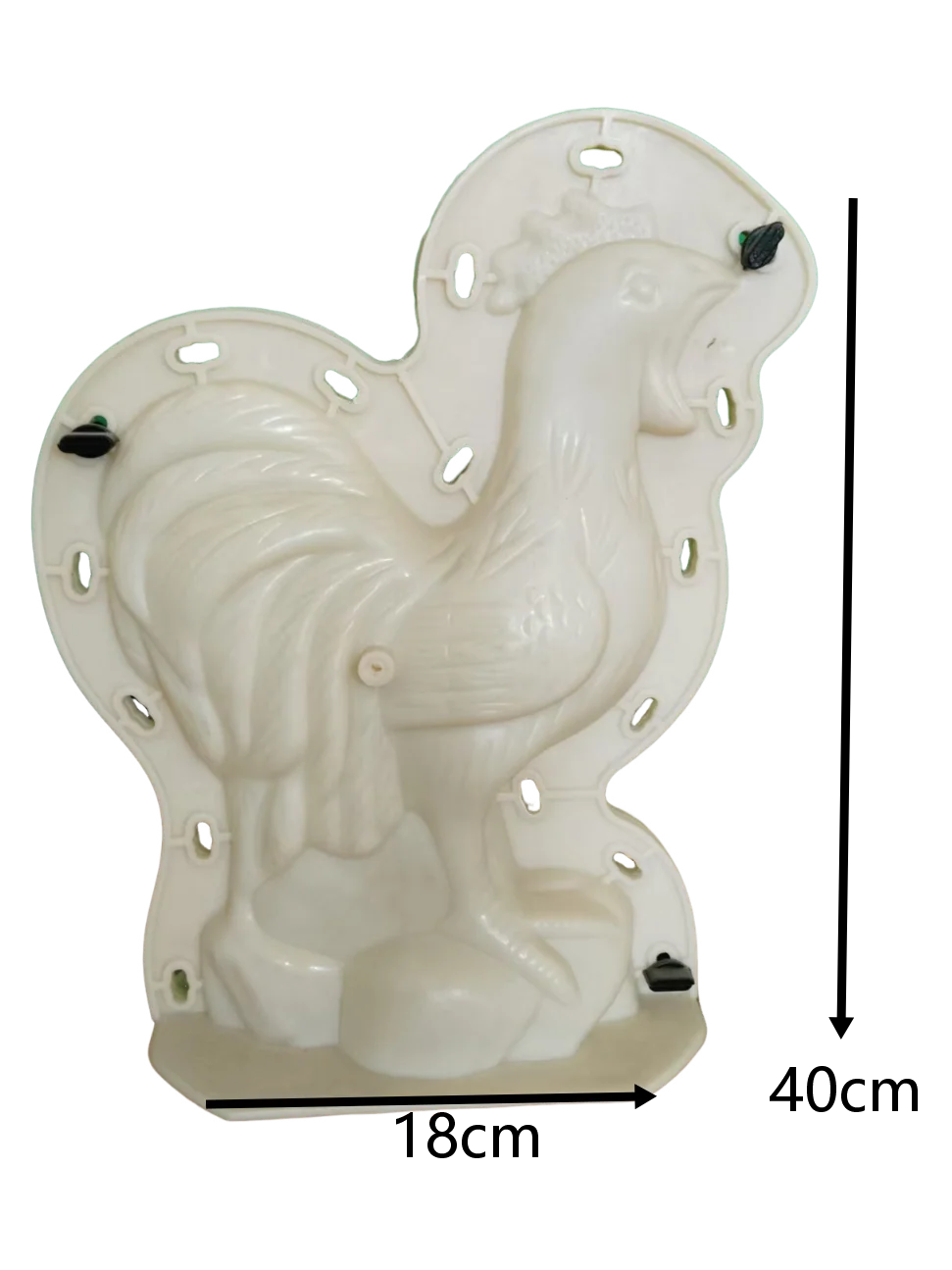 DIY Rooster Concrete Statue Mold ABS Plastic Mould For Cement Gypsum Casting Garden Animal Ornament 40cm