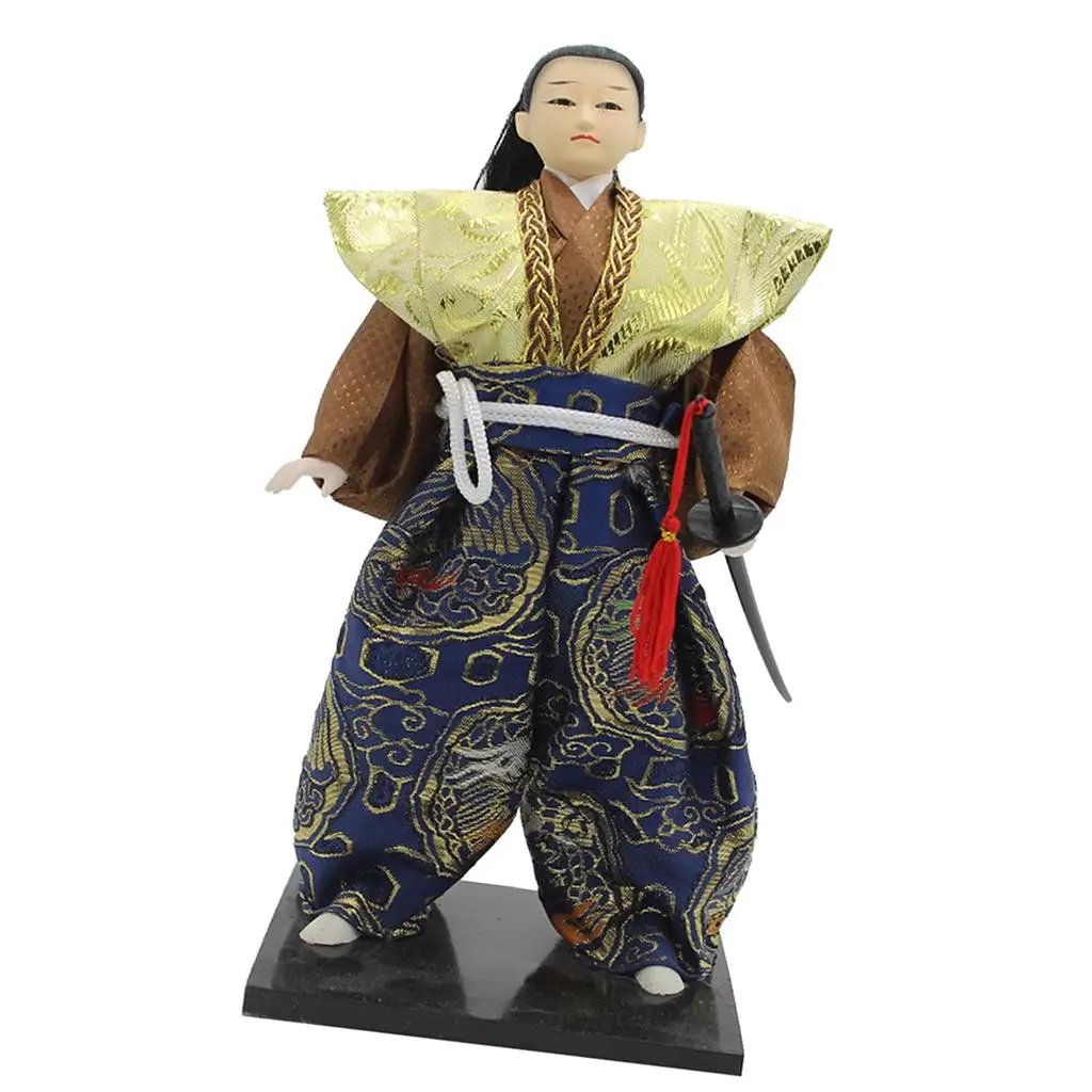 Vintage Japanese Samurai Doll Kimono Oriental Doll 30cm