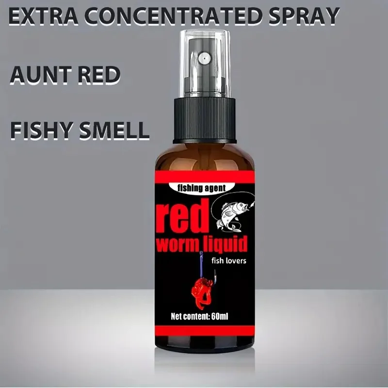 Leistungsstarkes Angelköder-Spray, roter Wurm, flüssiger Lockstoff mit Düse, geeignet zum Angeln von Süß-/Salzwasser – langlebiger Köder – Detail 5