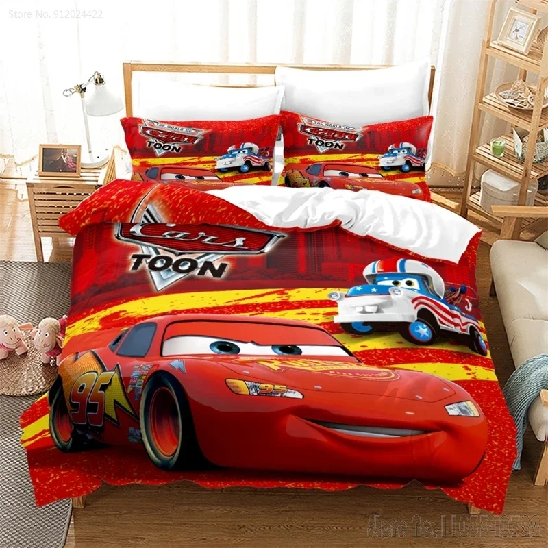 McQueen 95 3d Disney Lightning Duvet Cover Set HD Comforter Cover for Kids Bedding Sets Bedclothes Bedroom Decor