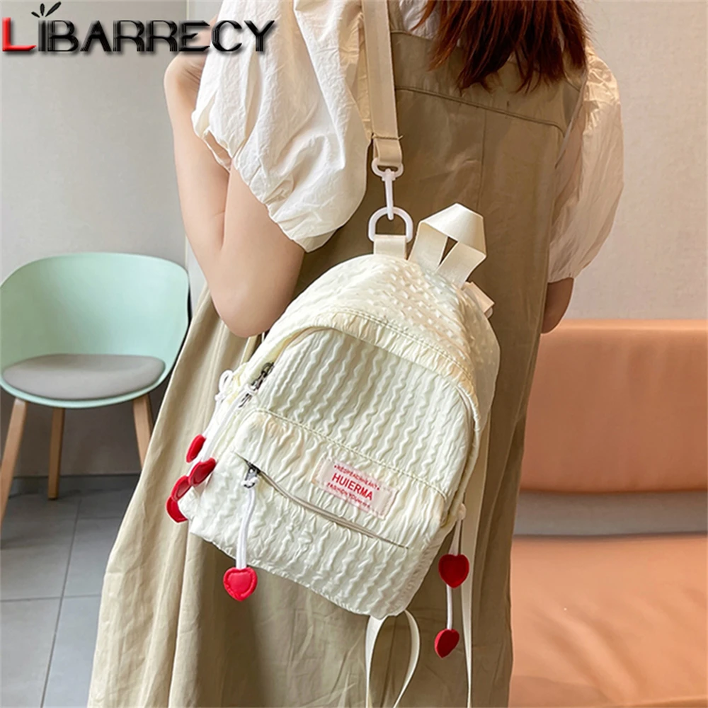 Mochila de nailon de alta calidad para Mujer, morral pequeño de nailon de Color sólido para jóvenes, Bolso de estudiante de moda, Bolso de viaje para Mujer 2023