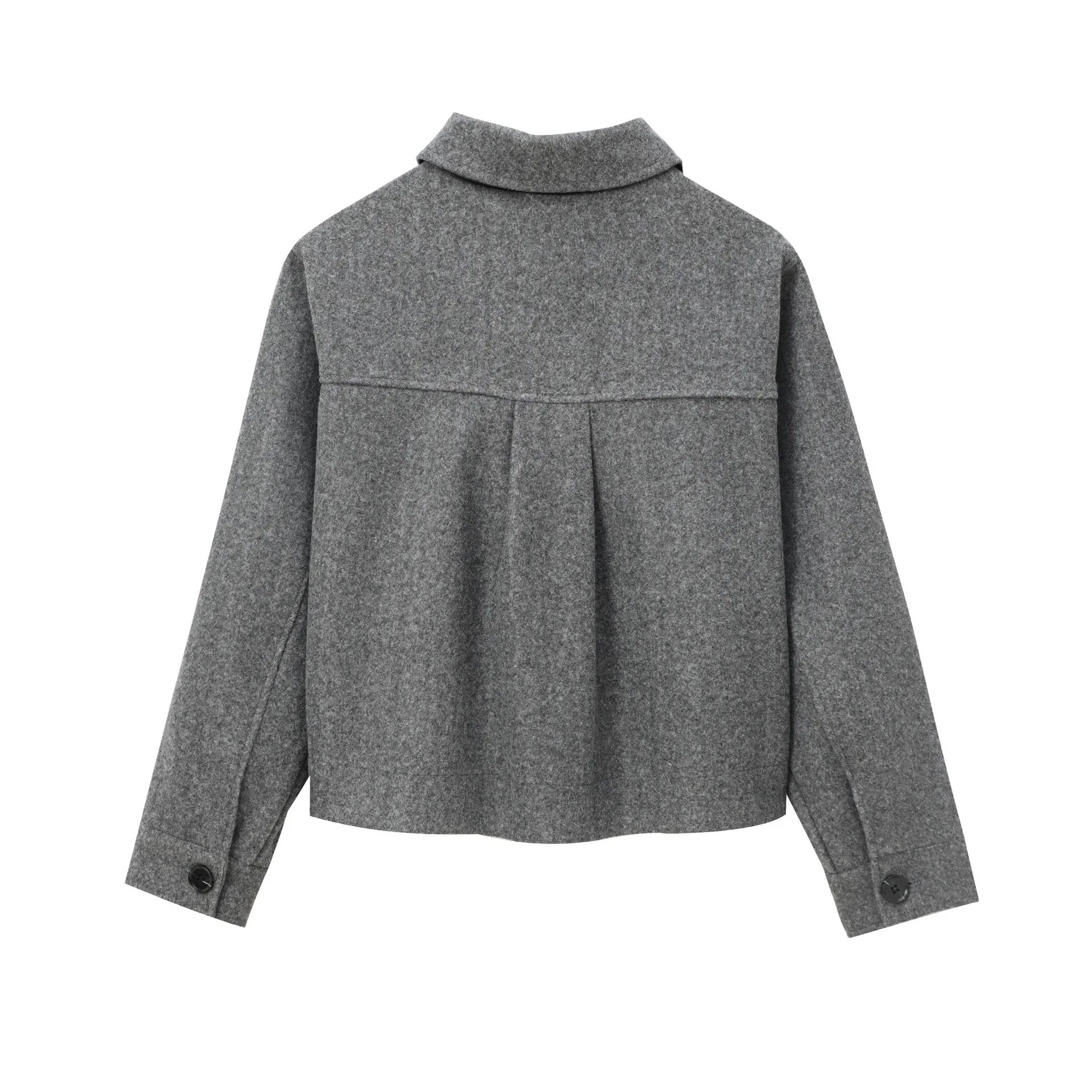 

Повседневная женская верхняя одежда с одинарным нагрудным поясом, силуэтная куртка из полиэстера, уличное пальто средней веса с длинными рукавами в стиле пэчворк