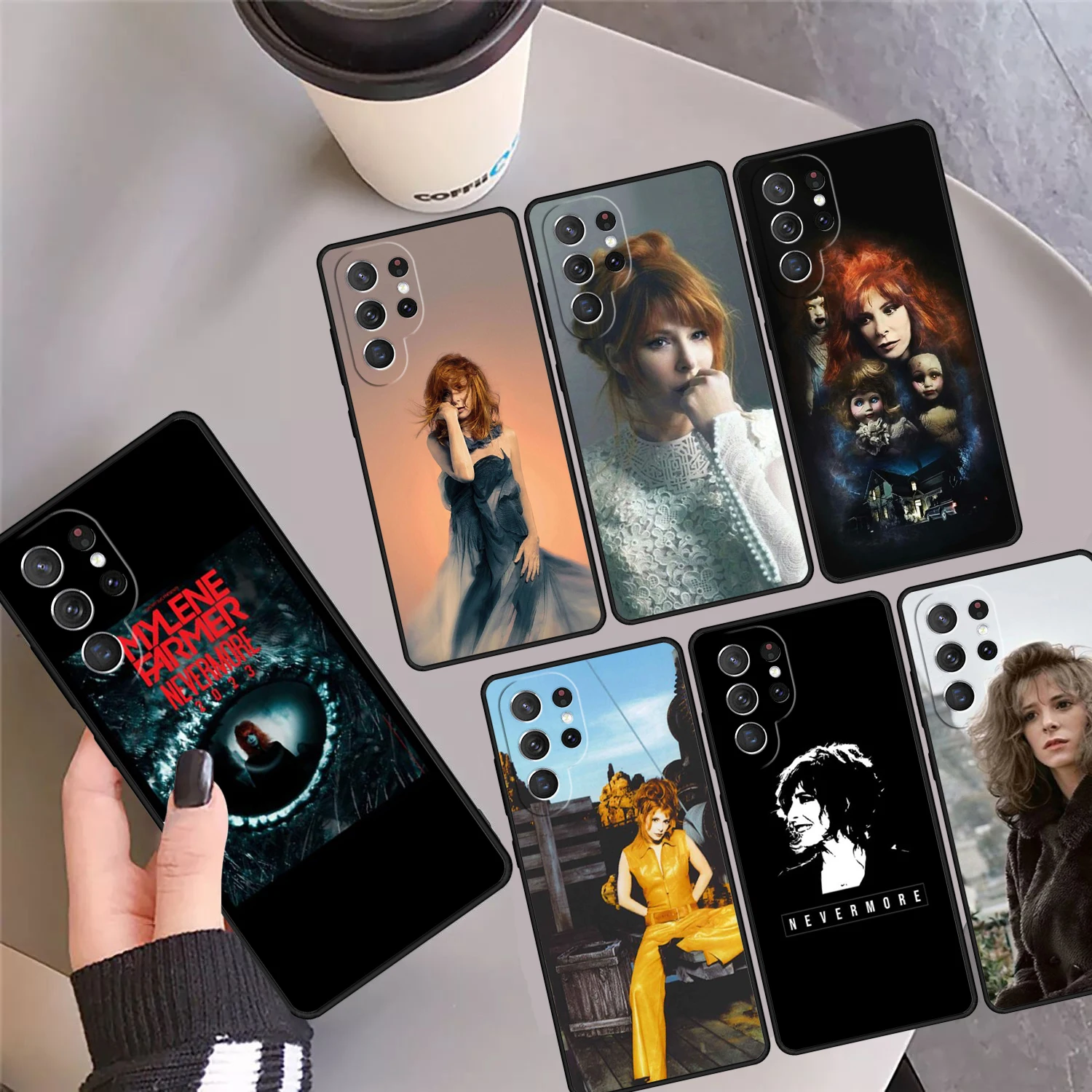 Mylene Farmer Phone Case Cover For Samsung Galaxy S24 Ultra 23 S22 Plus S21 FE S20 S8 S9 S10 Note 10 Pro Note 20