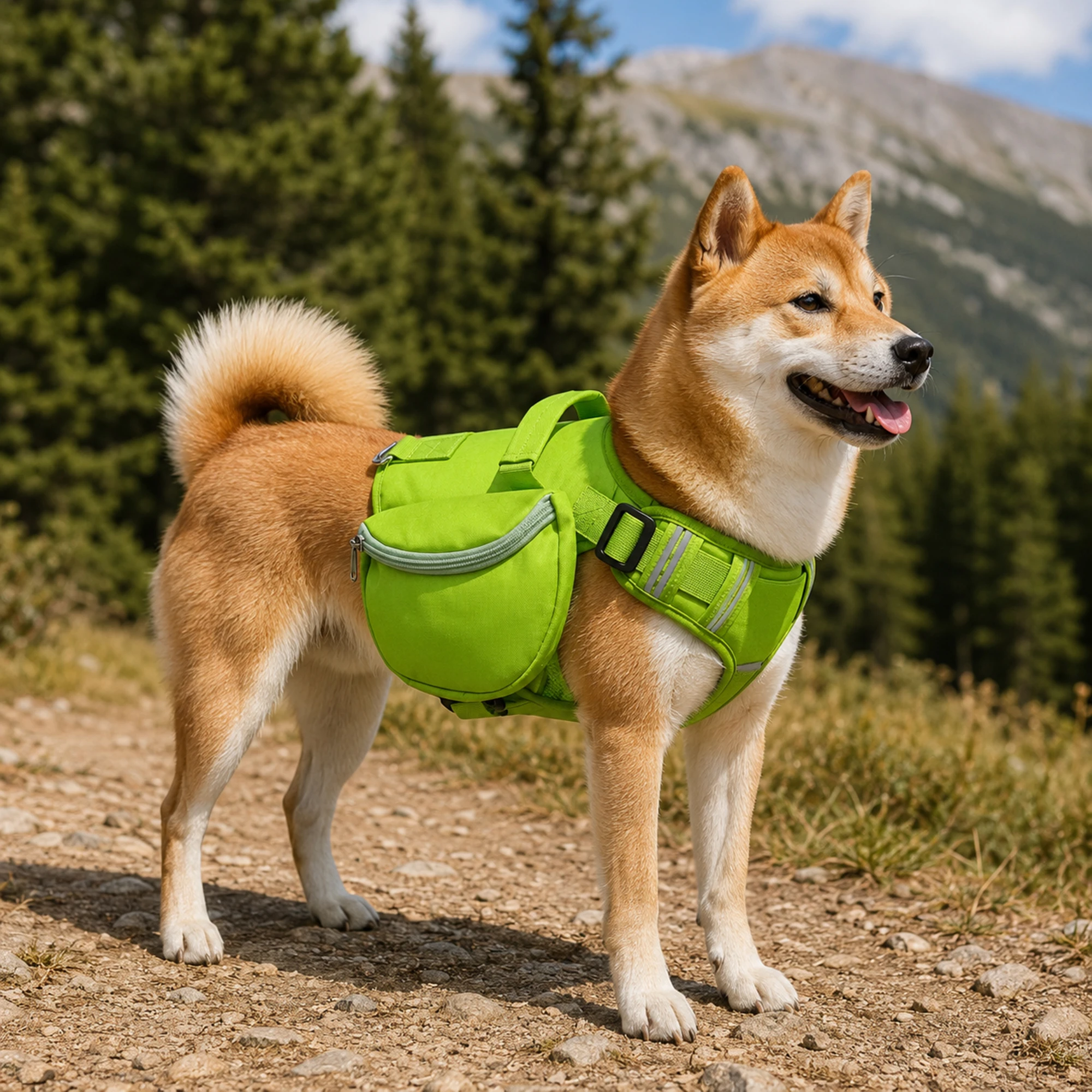 Pet Tactical Backpack Outdoor Camping Training Large Capacity Treat Bag Comfortable Durable Adjustable