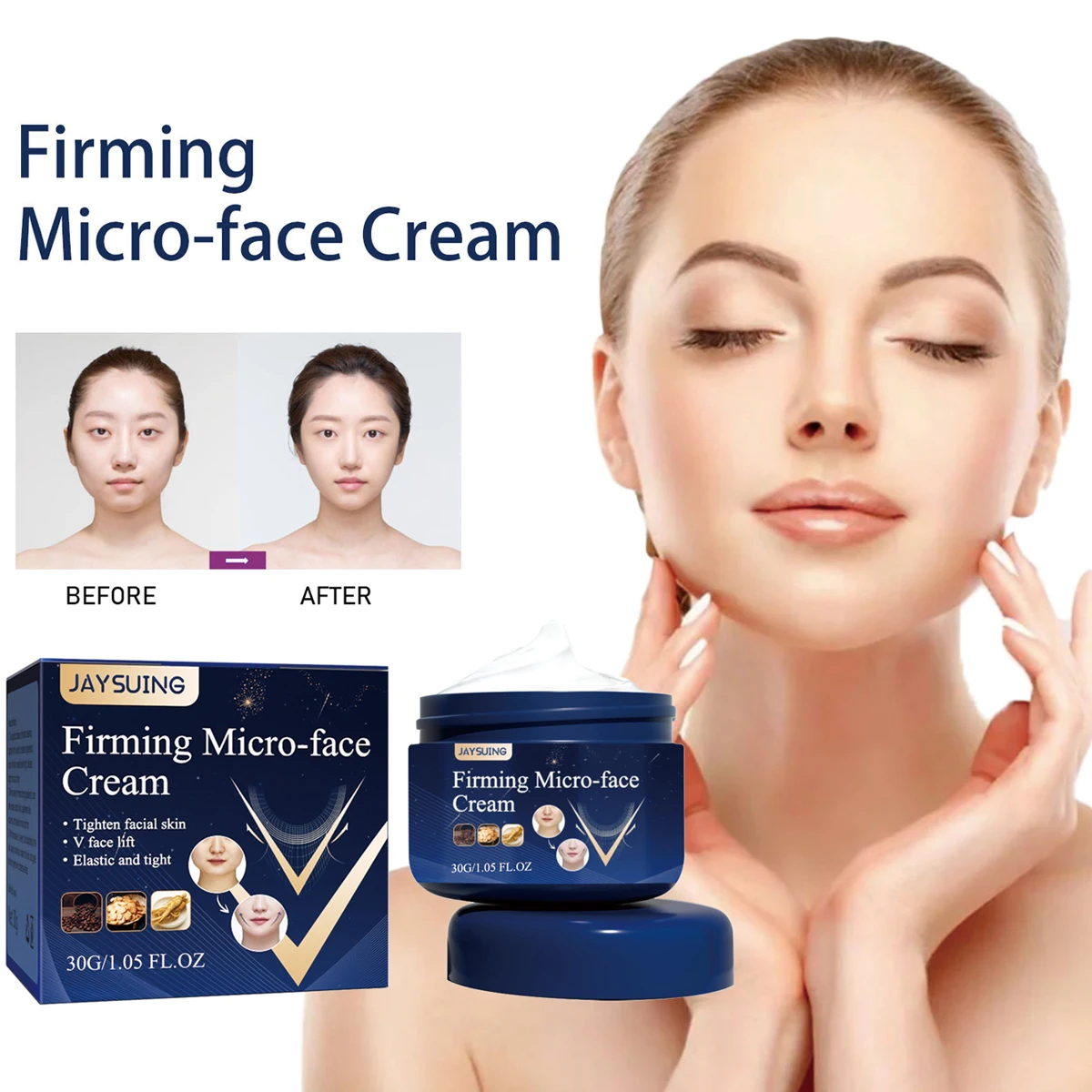 شد الوجه ثبات كريم التخسيس شكل V إزالة التخسيس العضلات مدلك الذقن المزدوجة مكافحة الشيخوخة منتجات حرق الدهون الوجه 30 جرام Sk-2790 #1