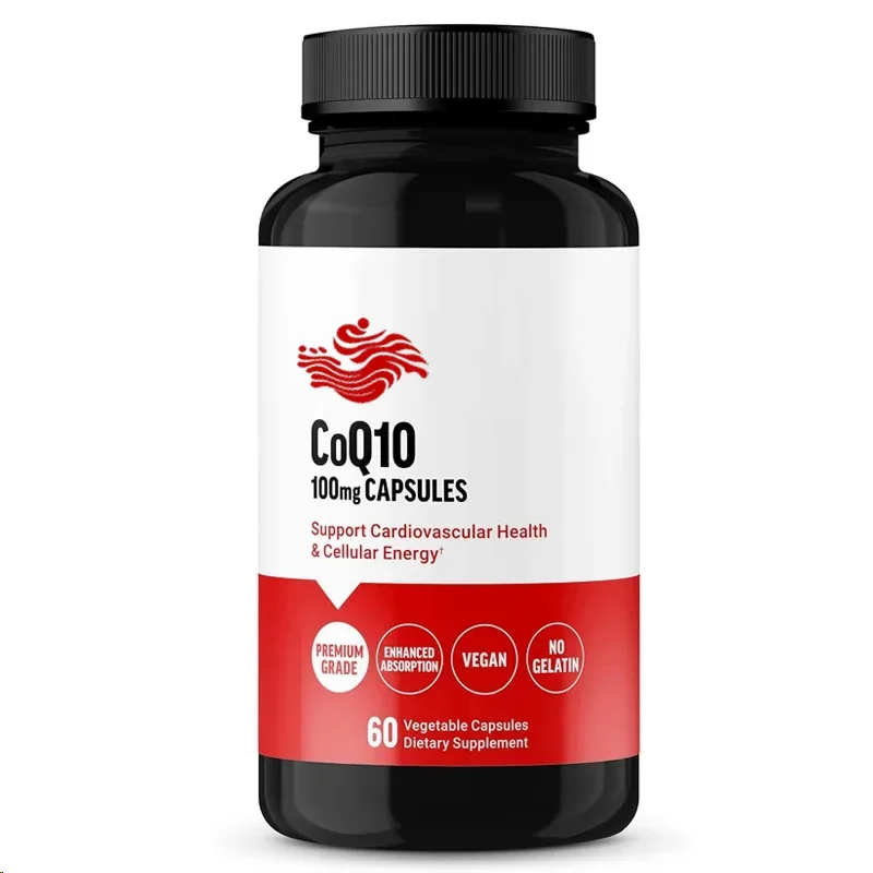 Coenzyme Q10 100mg, Coenzyme Q10 for Heart , Vegetarian, Dairy Free, Gluten Free, Non Gmo, 60 Capsules of Vegetables