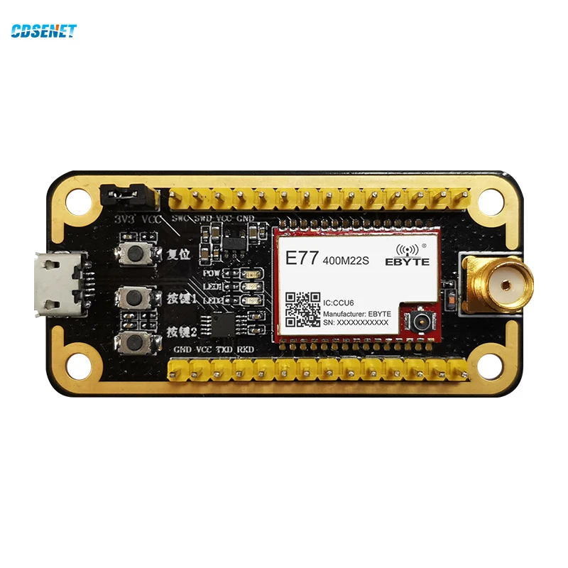 CDSENT 433MHz Development Testing Board Kit For E77-400M22S E77-400MBL-01 Pre-soldered USB Interface LoRa Module With Antenna