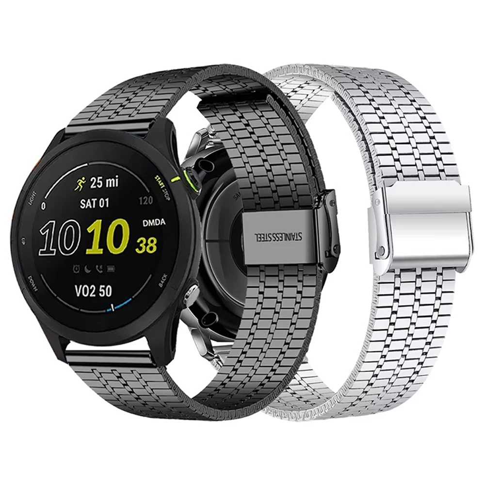 20 22 mm Metallarmband für Garmin Venu 3/2/Sq 2 Edelstahlband Forerunner 265 255 245 645 Correa Vivoactive 5 Armbandgürtel