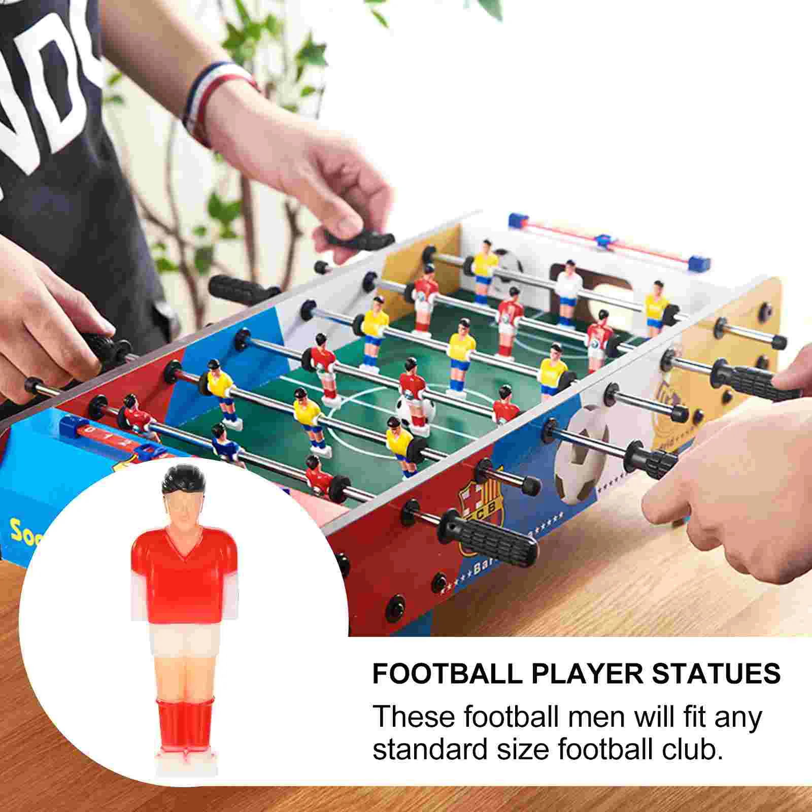 11 Pcs Football Machine Player Statues Interesting Foosball Toys Soccer Game Accessories Table Plastic Puppets