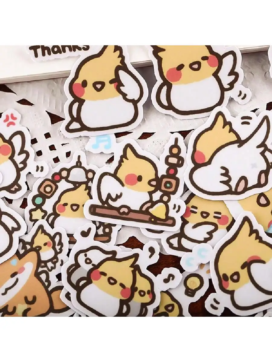 Cute Mysterious Phoenix Parrot Stickers Handheld Ledger Sticker Handheld Ledger Cartoon Pasting Material planner stickers