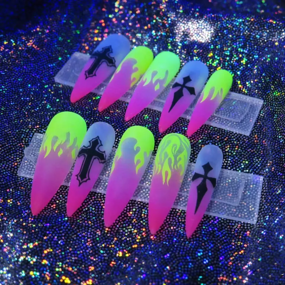 Neon Candy Nail Pigment Nail Powder, Gradiente de poeira, Macaron Nail Glitter, Pó Acrílico Pérola, Make Up Nail Art, 6 cores