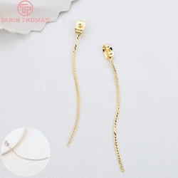 (2031)10PCS 55MM 24K Gold Color Plated Earring Back Stopper with Line High QualityJewerly Making Diy Jewelry Findings Accessorie
