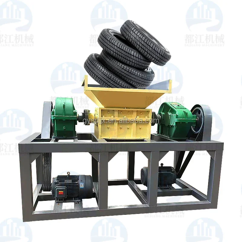 

double shaft rubber crusher New Type Waste Tyre Shredder Shear Shredder