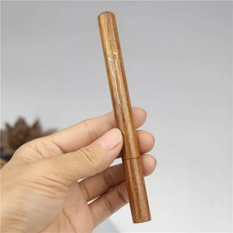 

BALAOYE High End Solid Wood Signature Pen Lotus Carving Sandalwood Neutral Pen School Student Treasure Bead Pen Business Gift