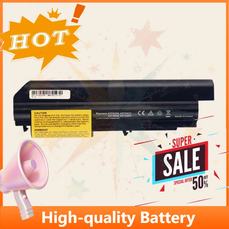 SWZY Laptop Battery for Lenovo ThinkPad R61 T400 T61 R400 IBM 14 Inches T61u T61P R61I Replace 42T5225 42T5227 42T5264 42T4548