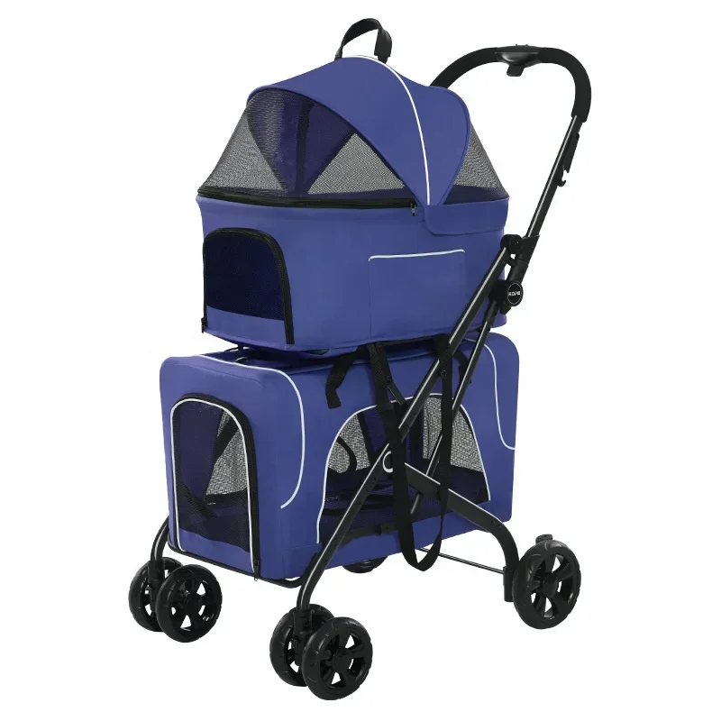 Factory OEM Newest Design Twins Dog Stroller Pet Carriage Double Pet Stroller For Pets