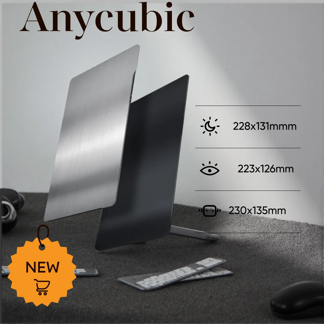 ENERGETIC  Anycubic Photon P1 Resin Magnetic Sheet 223x126mm Flexible Spring Steel Plate + Hot Bed Sticker for 3d Printer Parts