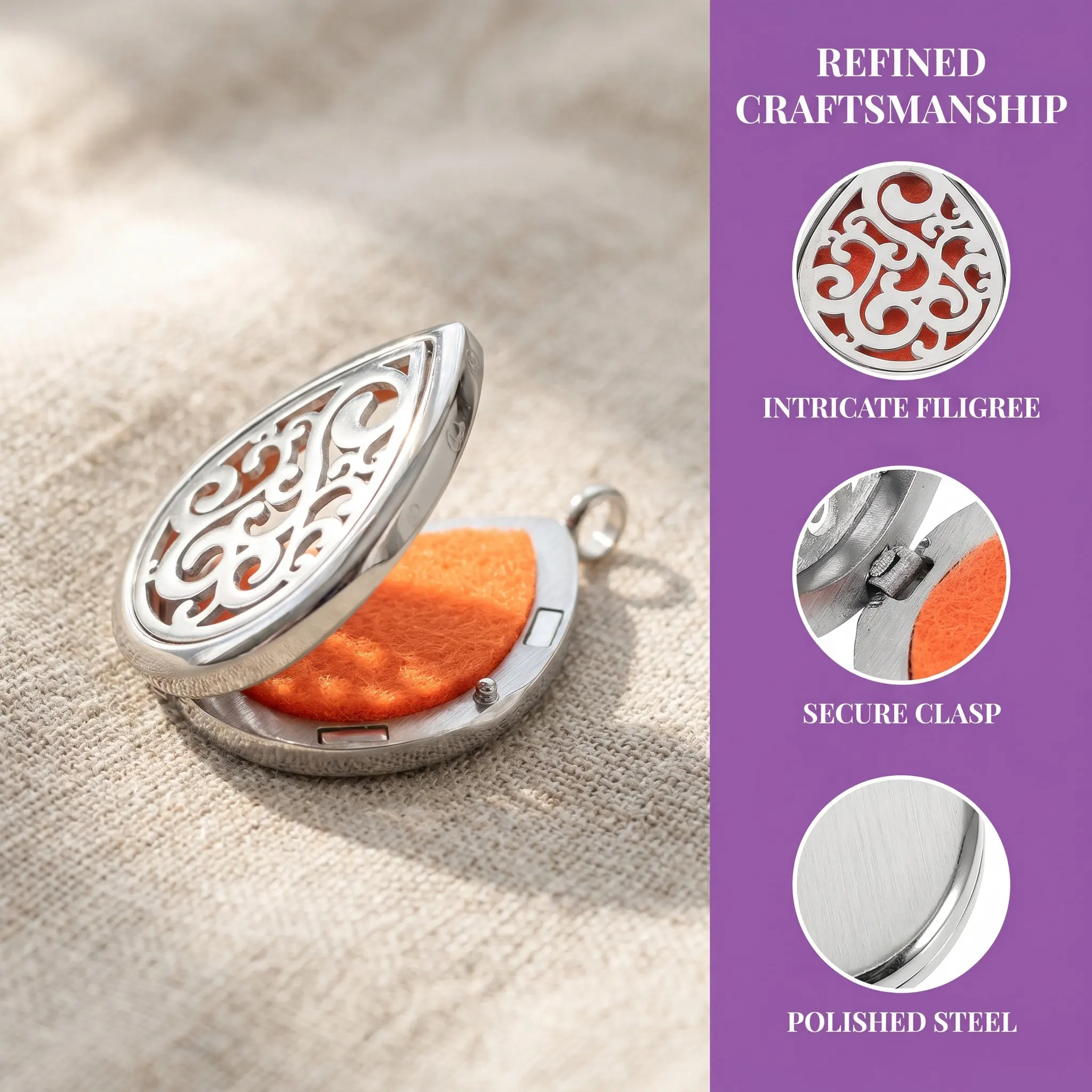 Essential Oil Diffuser Aromatherapy Necklace Scent Pendant Jewelry Accessories Bottle