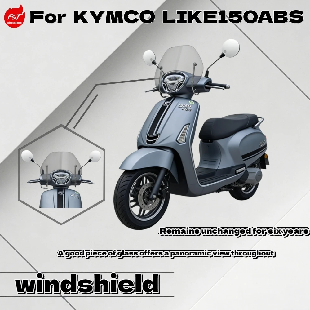 

For Kymco Like150ABS New Transparent Windshield Wind Deflector Accessories