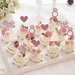 Décoration de gâteau à paillettes or rose, 12 pièces, pour future mariée, pour fête préChristophe, enterrement de vie de jeune fille, à faire soi-même