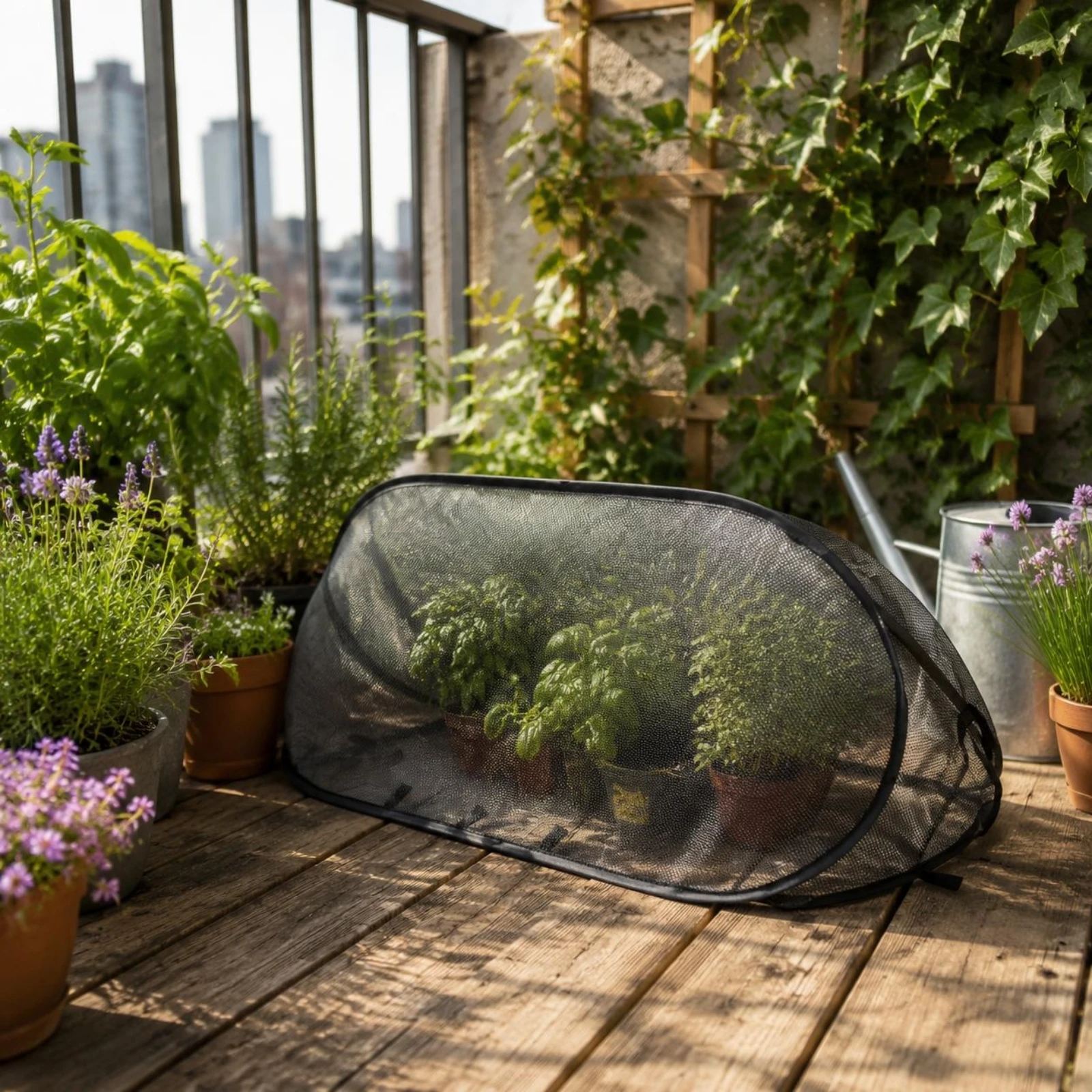 

Mesh Tunnel Cover Fine Netting Foldable Mesh Cover Ground Nails with Stakes