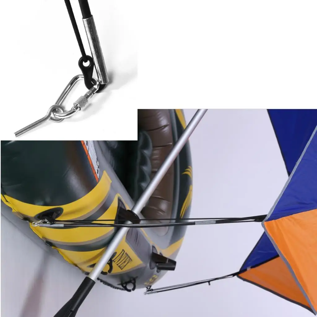 Kayak Sun Shade Fishing Tent, Inflatable Boat Canoe Awning Canopy Rain Shelter Accessories for 2/3/4Person - Lightweight Durable