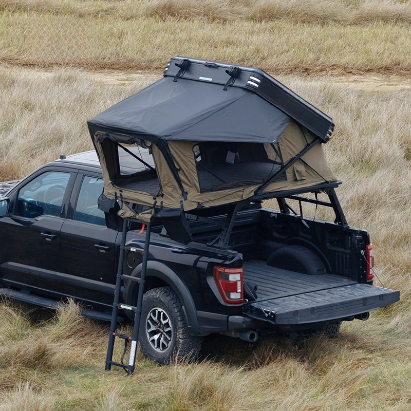 Hot Selling Four‑Season Foldable Hard‑Shell Roof Top Tent Fit Cannon F‑150 Raptor Pickup Truck For Off‑Road Outdoor Camping