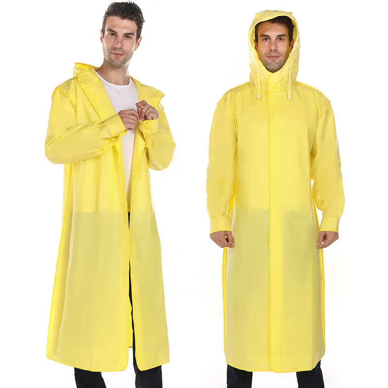 Imagem -06 - Capa de Chuva Grossa Transparente Masculina e Feminina Cabolsa Adulto Embrulhado Jaqueta Protetora para Escalada e Pesca Preto e Branco