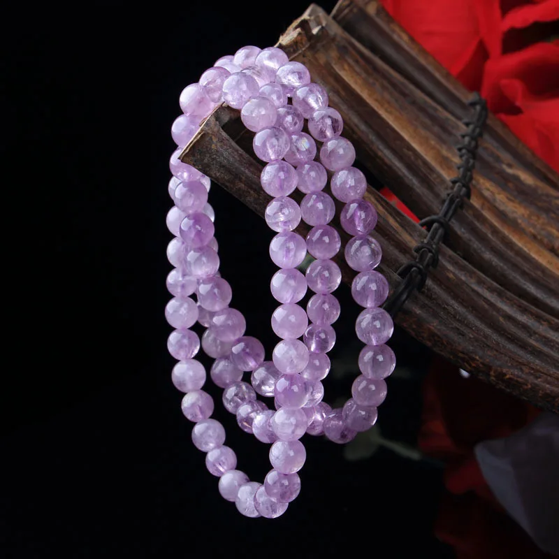 Women's Ice-like Lavender's Eye Spodumene Purple BraceletGrade2pc