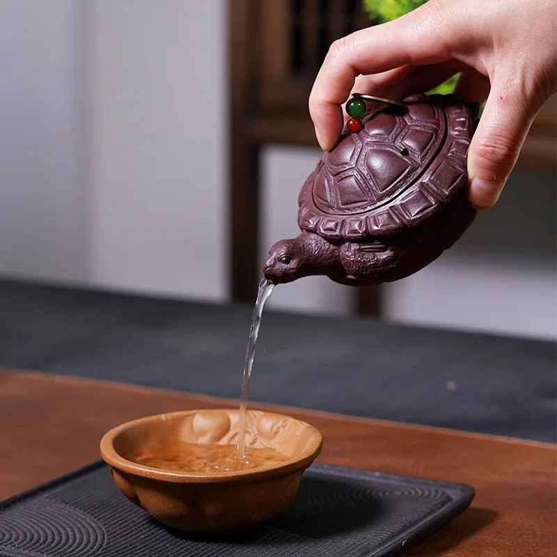 High Quality Real Yixing Jasaho Zisha Clay Teapot Fujia One Party Pot Handmade Ore Purple Sand Fast Guest Creative Tea Set