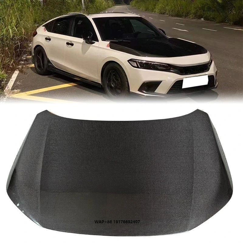 For 11th Generation for OEM Style Hood Upgrade New High Quality 100% Carbon Fiber Black Engine Cover Automotive Exterior