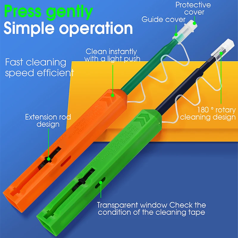 Stylo de nettoyage pour Fiber optique SC/FC/ST, AUA-S250 mm, 2.5mm, LC/MU, outils de nettoyage pour Fiber optique, 1.25