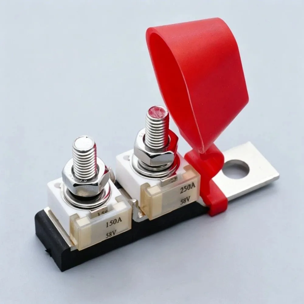 58V DC MRBF Fuses Holder 30A 50A 80A 100A 200A 300A 500A Insulated Cover Fuse Block Holder Waterproof High Current