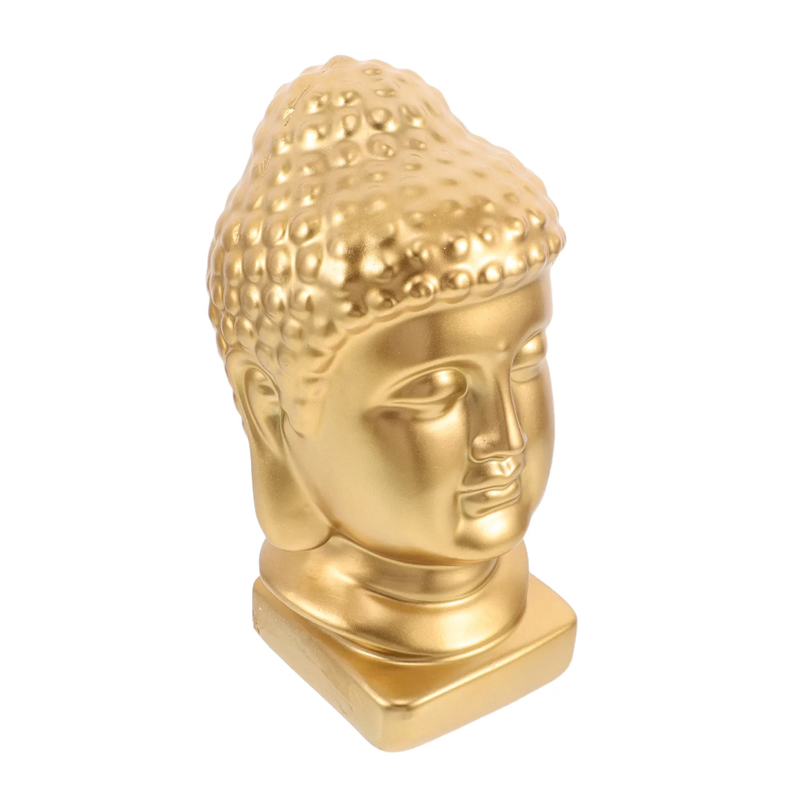 

Buddha Head Statue Decor Resin Crafted Quality Living Room Entryway Meditation Home Decoration Piece Mini Model