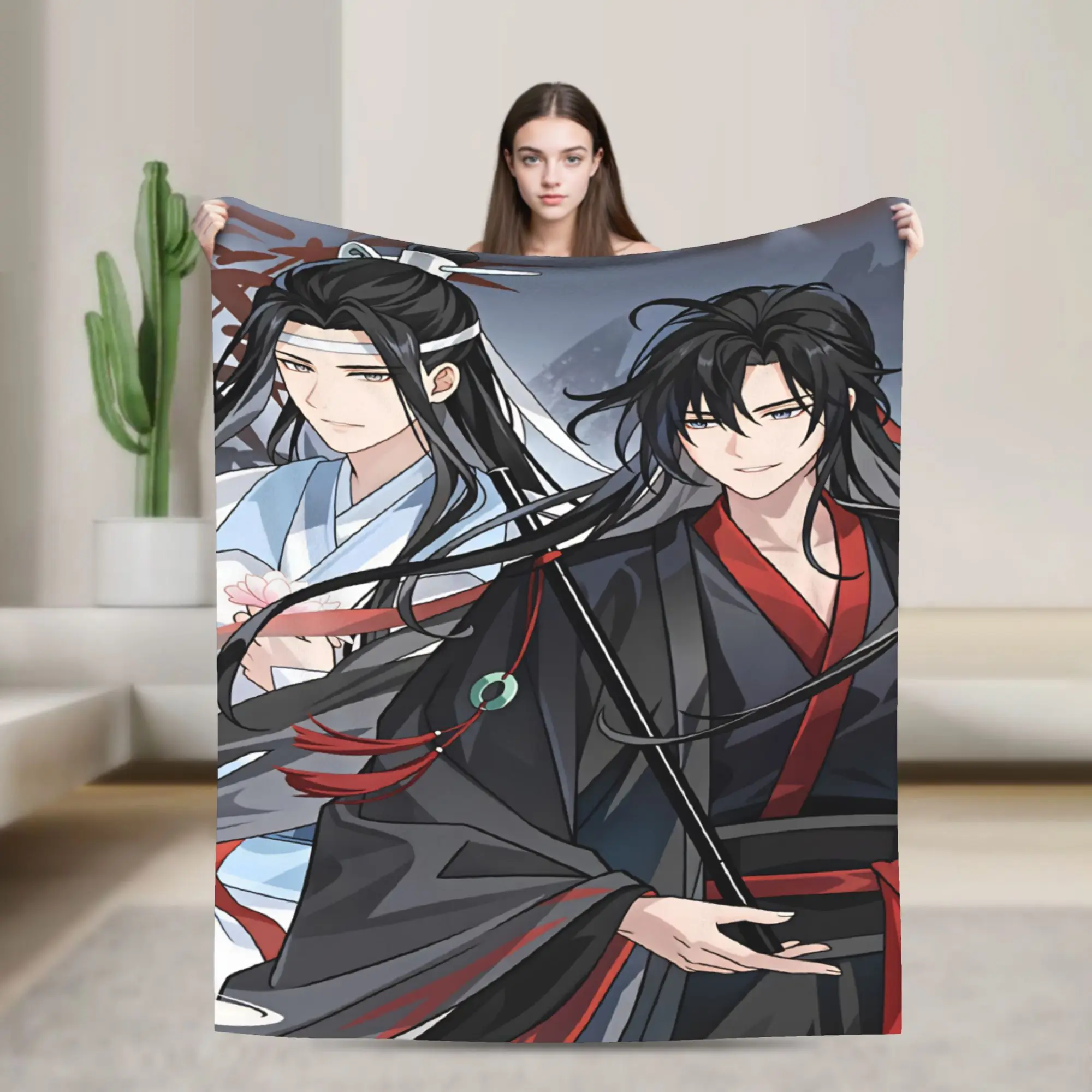 WangXian Bunny Mo Dao Zu Shi The Untamed Blanket Quality Warm Comfy  Throw Blanket Winter Travel Car Living Room Bedspread