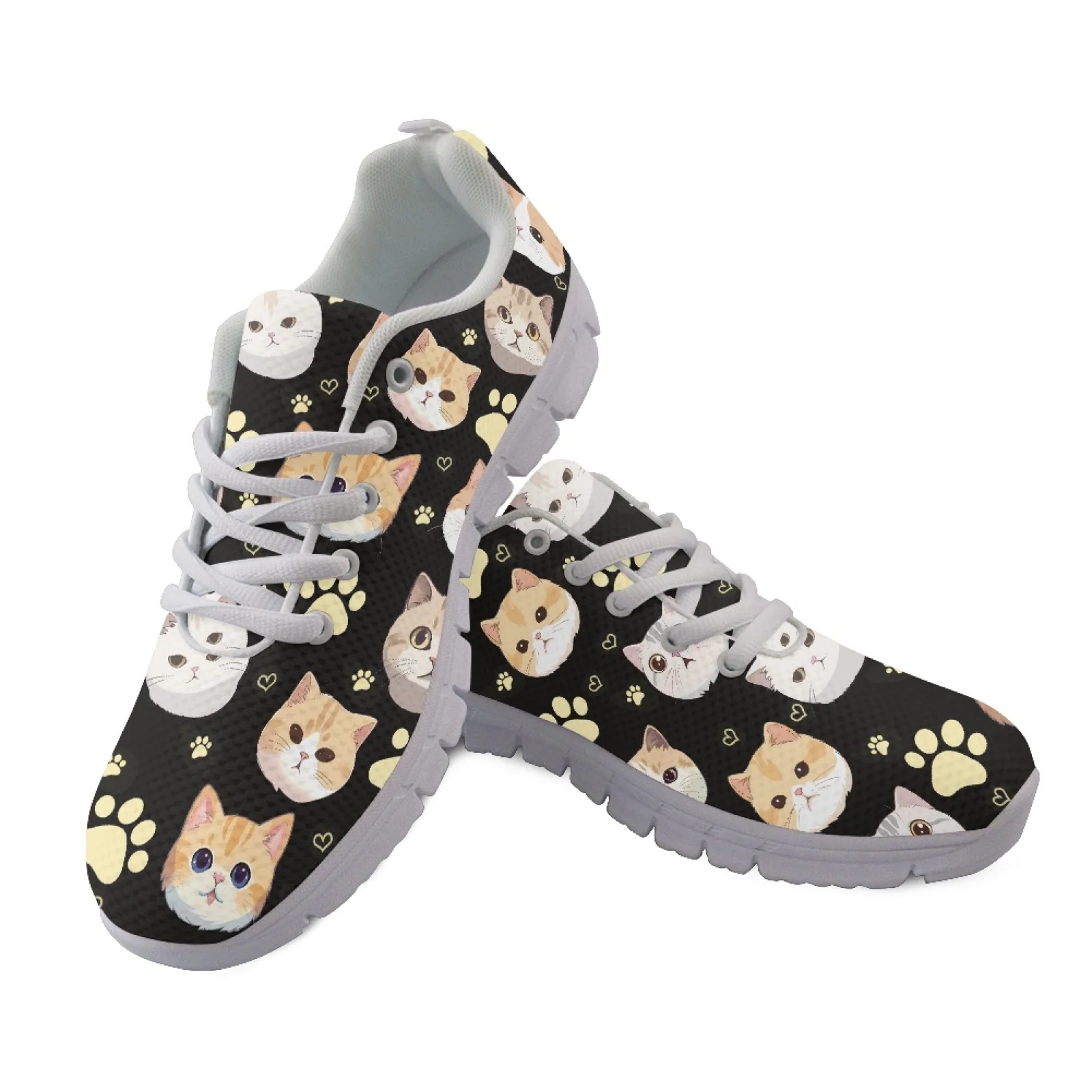 Coloranimal Lightweight Casual Running Shoes for Women Walking Shoes for Women for Jogging Cats