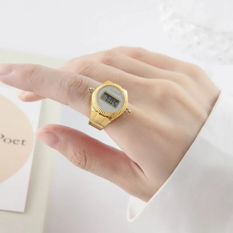 

Digital Ring Watch Finger Clock Little Watch Minimalist Jewelry LED Time Display Non-Waterproof Fashion Stylish Accessory MenFun