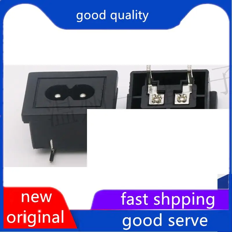 

10pcs original new AC-025A power socket multifunctional industrial connector 8-shaped square panel electronic interface 10A250V