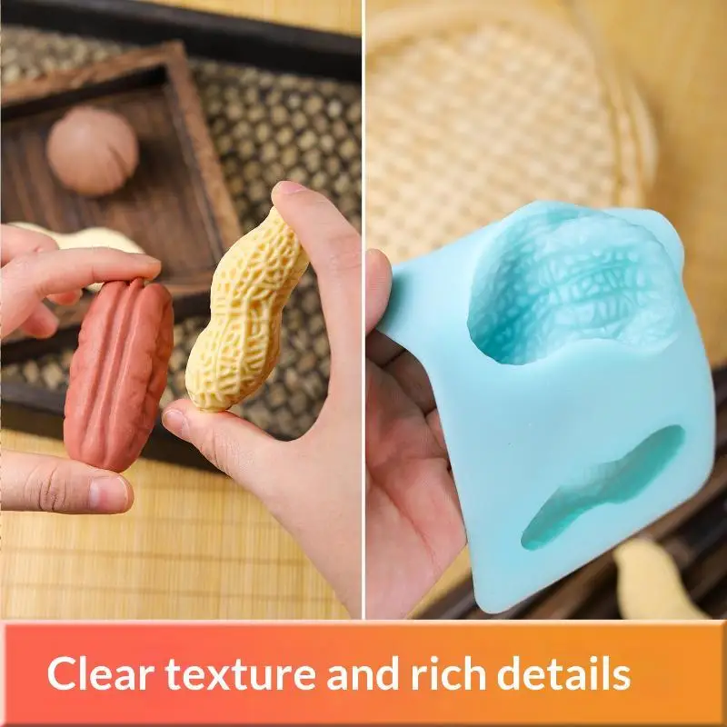 Silicone Nut Shaped Molds With Non Stick Easy Release Perfect For Homemade Chocolate Candy Ice Cream Baking Kitchen Use