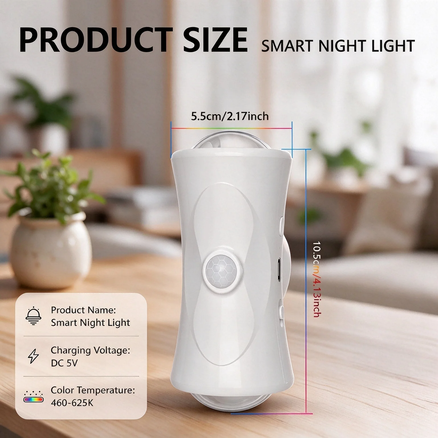 RGB Motion Sensor Wall Light, Rechargeable Magnetic LED Wall Lamp, 7 Colors Dimmable with Remote for Bedroom Hallway Stairway