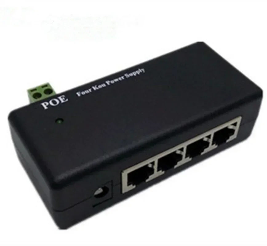 4 منافذ LAN الطاقة السلبية عبر إيثرنت PoE محول التبديل PoE صندوق حاقن تيار مستمر 9 - 48 فولت IP كاميرا إمدادات الطاقة