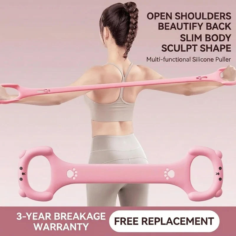 40 Pounds Silicone Chest Expander Resilience Anti-Breaking Yoga Slimming Open Back Body Shaping Household Fitness Training